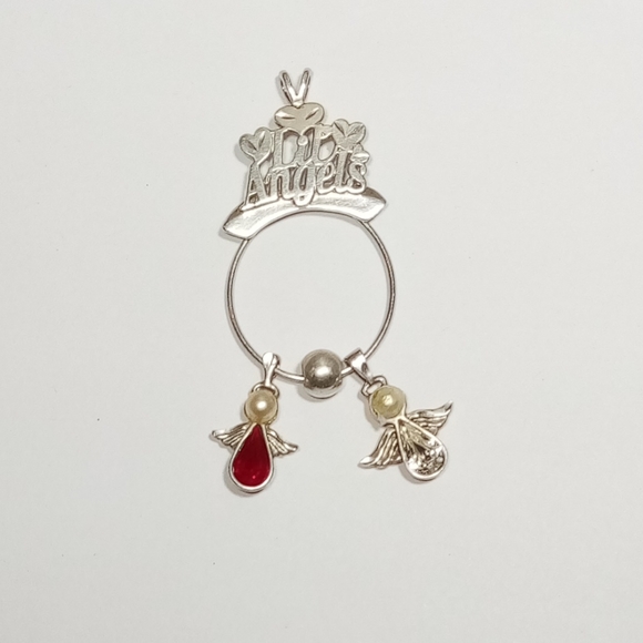 Sterling Silver 925 Lil Angels Charm Pendent With 2 Charms April July - Picture 2 of 7